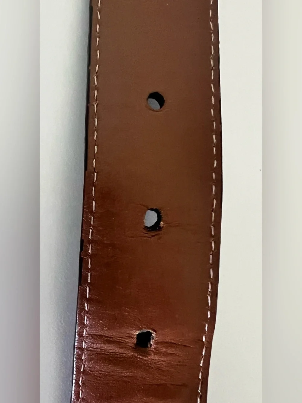 Allen Edmonds Exotic Teju Lizard Men’s Belt, Size 36, Brown, Gold Brass Buckle